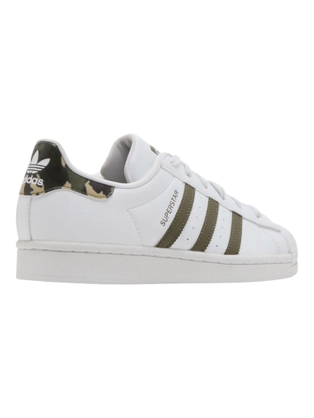 Adidas Superstar Big Kid Camo Camouflage Green White Shoes Size 6 or Women’s 7.5